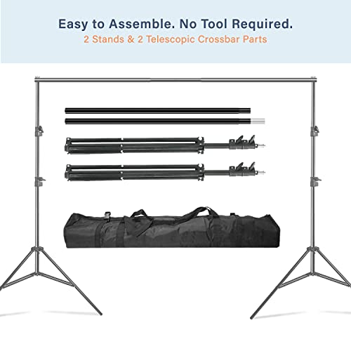 Julius Studio 10 Feet Wide Photography Photo Muslin Background Support Stand Backdrop Crossbar Kit, Backdrop Support Stand With Carry Bag, Jsag576 #TOP5