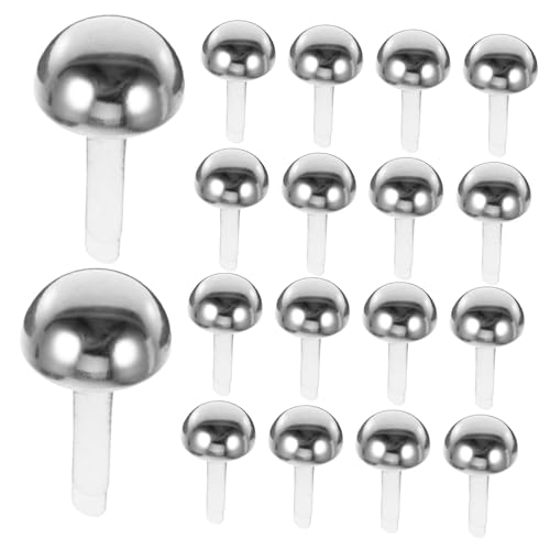 ARTIBETTER 200pcs Rivet Decoration Mini Brads Pins Gold Fastener Fasteners Feet Tiny Multicolor Two-Legged Nails Scrapbooking Paper Craft Supplies Crafts Spikes Metal Studs for Leather Silver