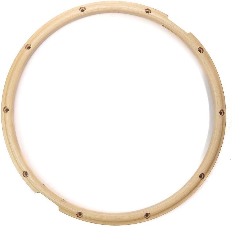 Gibraltar 14" 10-Lug Snare Side Drum Hoop, All Maple Wood Construction with Contoured Design, Adds Vintage Look & Fat Round Tone with Explosive Edge, Ideal for Custom Snare Drums (SC-1410WSS)