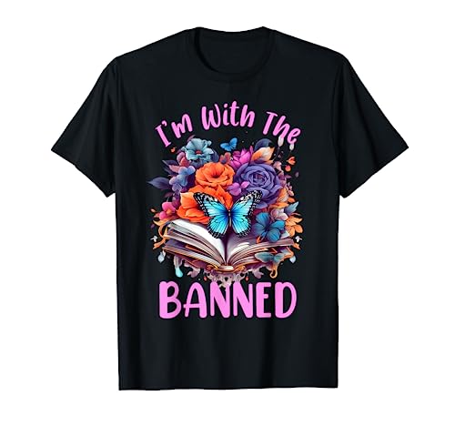 Je suis d'accord avec The Banned Books Beautiful Butterfly flowers T-Shirt