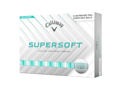 �L�����E�F�C(Callaway) �S���t�{�[�� SUPERSOFT DESTRESSED STRIPE 1�_�[�X(12����) 2�s�[�X�\�� �z���C�g/�e�B�[��