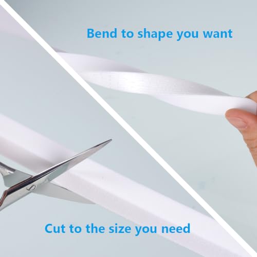 flintronic Dichtungsband für Türen Fenster 12mm(B) x12mm(D)4m(L) Selbstklebend Schaumstoffband Türdichtung Fenster, Gummidichtung für Kollision Siegel Schalldämmung Weiß (2 Rollen je 2m Lang)