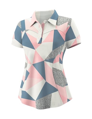 TFSDOD Womens Golf Polo Shirts Collared Short Sleeve T Shirt Lightweight Moisture Wicking Polo Casual 3 Buttons Outfits2