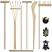 9 Piezas Herramientas de Rastrillo de Jardín Zen Mini Arenero de Jardín Zen Kit de Jardín Zen de Escritorio de Bambú Accesorios de Mini Jardín Zen con Figuritas para Padres Mediación