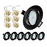 Bombilla LED GU10 giratoria: los focos empotrables también se pueden girar hasta 35°, lo que le permite dirigir la luz de la habitación específicamente a un área o a un objeto, los focos LED se pueden adaptar de forma extremadamente flexible a todas las circunstancias.