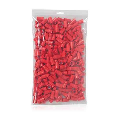 Maxxima Red Electrical Wire Connector Screw Terminal - 250 Pack, Cone Shaped, UL Listed and ROHS Compliant, Ideal for Electrical Projects and Home Lighting Needs