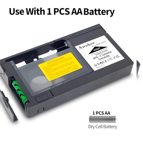 VHS-C Cassette Adapter Compatible with VHS-C SVHS Camcorders JVC RCA Panasonic Motorized VHS Cassette Converter (NOT Compatible with 8mm / MiniDV / Hi8) by awokee - Image 5