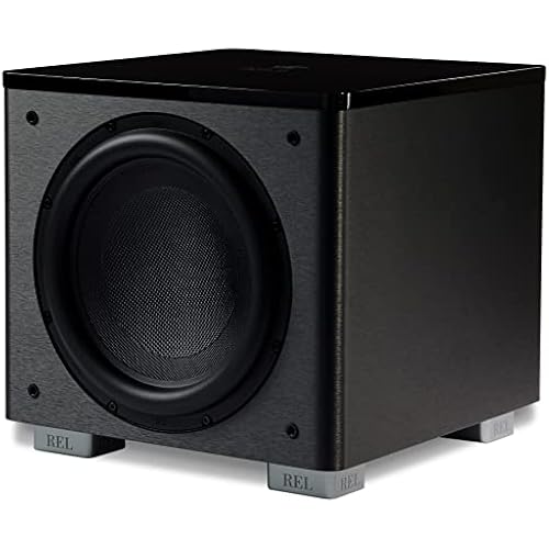 REL HT/1205 MKII 12-Inch Powered Subwoofer – Powerful Bass for HiFi Home Theater, Audiophile Stereo Systems, and Surround Sound – Premium High-End Subwoofer in Line Grained Black Finish