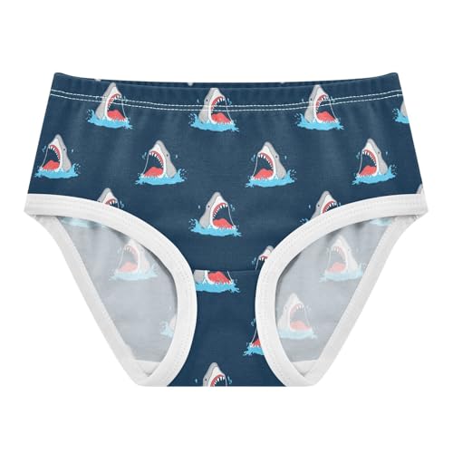 Little Girls' Soft Cotton Underwear Kids Breathable Comfort Shark Panties Briefs Toddler