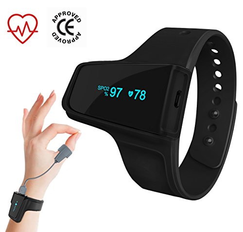 Checkme ™ O2 Sleep monitor SpO2 Oximetro de pulso con sensor de pulgar-grabación continua con alarma de vibración inteligente-Cloudstorage apnea del sueño ayuda Cover