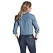 Wrangler womens Long Sleeve Western Snap Work Shirt Blouse, Blue, XX-Large US