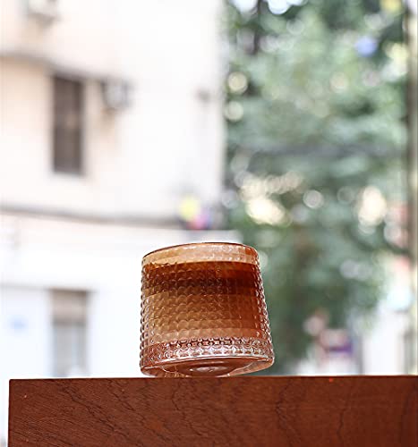 DinQ Copo de Uísque de Cristal 6 oz, Tumbler Old-Fashioned Elegant Glass, Bourbon, Coquetéis, Licor,