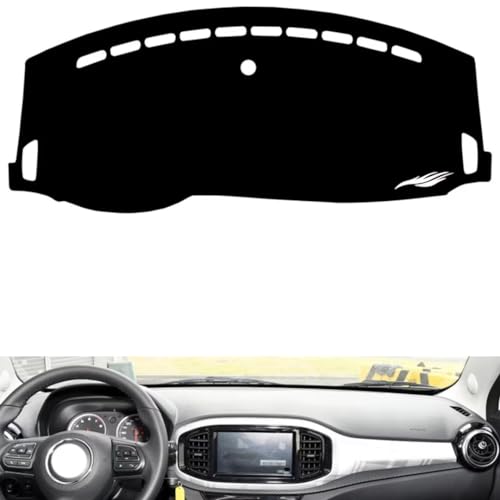 leather dash board cover mat Compatible with MG MG3 2017 ，dashboard cover(Black)