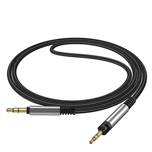 Cable de audio auxiliar 2.5mm a 3.5mm 1.2 m trenzado miniatura 2