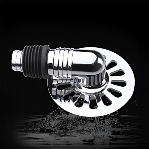 Image of Bathroom Floor Drain Connector | Water Drain Anti Core Overflow Elbow Outlet Pipe Connector for Washing Machine | Backflow Preventer Drainer, 10 Cm X 10 Cm