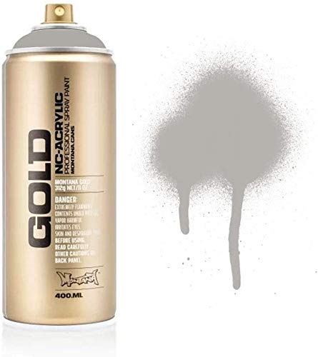 3 Ace Crafts Montana Gold Spray Paint Can 400ml-Use for Ceramic Ornaments, Canvas, Thick Board, Fences, Outdoor Garden Statue, Sticks, Restoring Metals, New Shine, Wood Basket – Iron Curtain