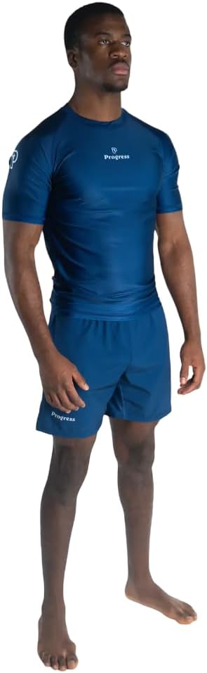 Progress Jiu Jitsu Academy Short Sleeve Rashguard | Comfortable & Durable BJJ Rash Guard | Flexible Rash Guard for Grappling
