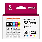 KEENKLE PGI-580XXL CLI-581XXL Druckerpatronen Kompatibel für Canon TR8550 Druckerpatronen 580 XXL 581 XXL PGI-580 CLI-581 XXL (Nicht original)