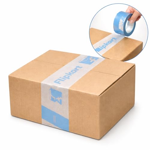 Image of flip kart Packing tape | Pack of 6 Rolls | 65 meter X 48 mm / 2 inch | Flip Kart packing material | Suitable for E-Commerce | Packing material for small busines. (