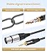 Tisino XLR to 3.5mm Balanced Cable Adapter, Gold-Plated XLR Female to 1/8 inch Mini Jack Aux Mono Audio Cord for Shotgun or Condenser Microphones - 1ft