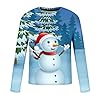 Clearance Men's Merry Christmas Jumper, Xmas Sweatshirt Santa Claus Novelty Pullover Snowman Sweater Top Long Sleeves Crew Neck Jumpers Adult Christmas Sweatshirt Boys Festive Santa Tops S-5XL #3