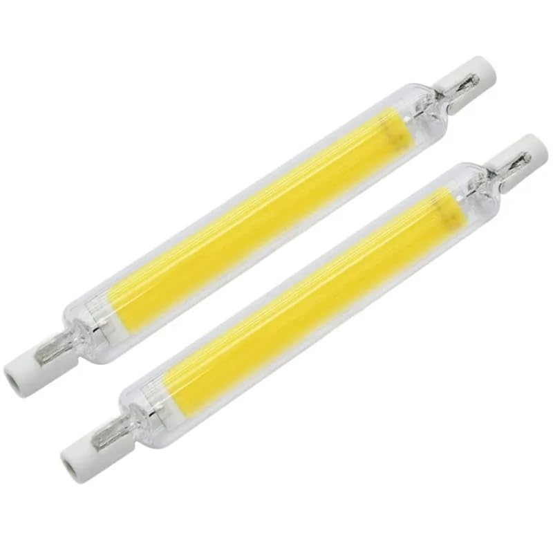 HalcyonFit Super Bright R7S LED Glass Tube COB Bulb High Power Corn Lamp Energy Efficient Replacement for Halogen Light Long-Lasting and Powerful Spotlight (Natural Light,20W 78mm)