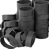 AMUU Rubber Bands Size #94, 30pcs Tactical Rubber Bands Wide Elastic Bands for Office Supply Survival Camping Biking Fishing Strong (3 1/2'' x 3/4'') (Black)