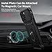 Vinve for iPhone 13 Pro Max Case with Slide Lens Cover, HD Screen Protector, Military Grade Drop Protection, Magnetic Rotated Ring Holder Kickstand Phone Case (Black)