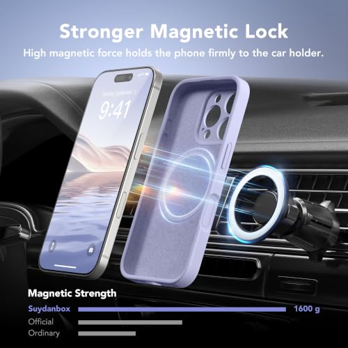 Image of Magnetic for iPhone 16 Pro Max Case Silicone Lilac