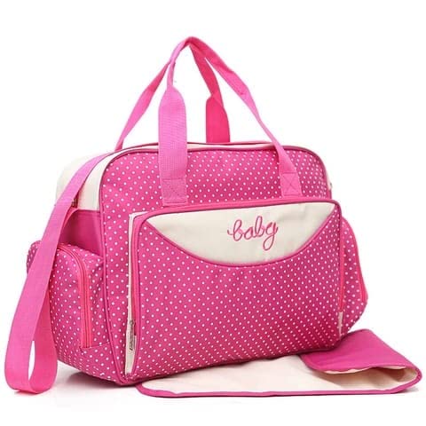 Baby Diaper Bag Mother's Travel Bag Large-Capacity Nappy Changing Diaper Ba Tote Mother Bag Waterproof Multipurpose Mummy Handbag(Big Pink Diaper Bag)-image-9