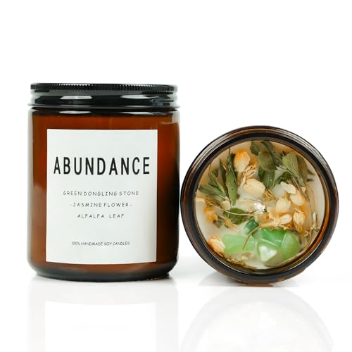 Natural Crystal Candle,Abundance...