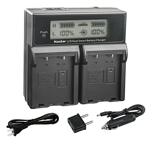 Kastar LCD Dual Fast Charger for Fujifilm NP-T125/BC-T125