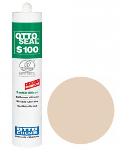 OTTOSEAL® S100 - Silicona sanitaria de silicona premium 300 ml – Color beige playa C1106 sellador de juntas sanitarias de silicona con propiedades de procesamiento únicas
