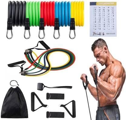 Shopeleven Resistance Band Toning Tube Set of 11 for Men & Women. Gym Equipment for Exercise Resistance Tube Exercise Band (Multicolor) (B0CV5V42M8) Amazon Price History, Amazon Price Tracker