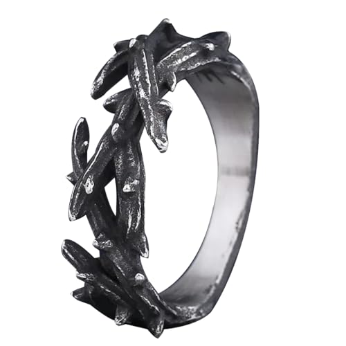Bague couronne d'épines Jésus JAJAFOOK bague vintage homme acier inoxydable
