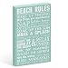 Barnyard Designs Beach Rules Wooden Box Wall Sign Beach House Decor Sign 12" x 8"