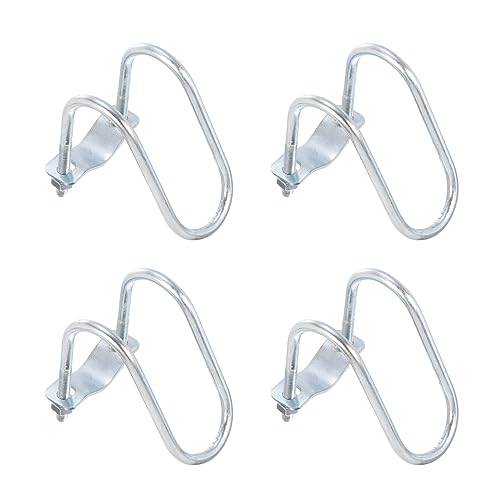 sourcing map Cross-Connector Vertical Pipe Clip, 4pcs Fit 1-5/8(42mm) to 1-5/8(42mm) Crossover Buckle Steel Cross Pipe Clamp for Greenhouse Awning Frames