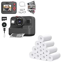 Kids Camera Instant Print,2.4in Screen 1080P Kids Digital Camera Toys with 3 Rolls Print Paper 32G Card + 10 Rolls Print Paper