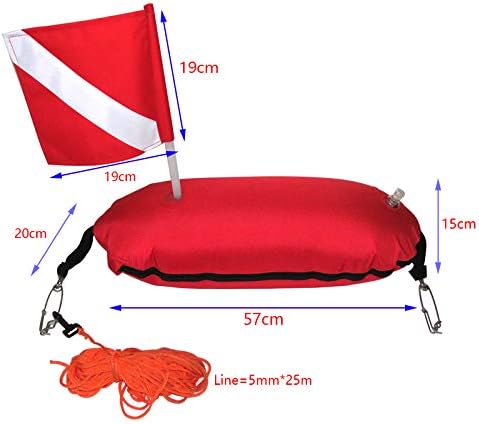 Namvo Inflatable Scuba Diving Spearfishing Signal Float Buoy + Dive Flag Diver Down Banner - Image 4