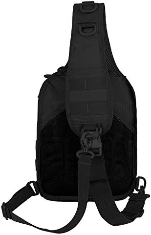 QT&QY Tactical Sling Bag For Men Small Military Rover Shoulder Backpack EDC Chest Pack Molle Assault Range Bag