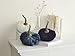 Navy 6.25 inch Velvet Pumpkin, Modern Rustic Mantle Decor, Entryway Decor, Farmhouse Cozy Home Decor, Table Centerpiece (Navy)