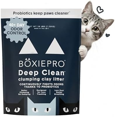 Boxie Probiotic Cat Litter, 40 Day Odor Control, Clumping Clay Kitty Litter, Odor Eliminating Probiotics, Dust-Free, No Fragrances No Fillers, 16 lb - View 3