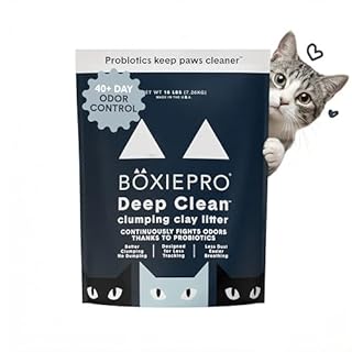 Boxie Probiotic Cat Litter, 40 Day Odor Control, Clumping Clay Kitty Litter, Odor Eliminating Probiotics, Dust-Free, No Fragrances No Fillers, 16 lb