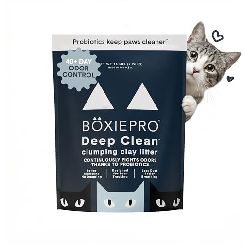 Boxie Probiotic Cat Litter, 40 Day Odor Control, Clumping Clay