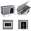 Wood-Dog-Houses-Outdoor-Insulated-Weatherproof-Dog-Houses-Outside-with-Door-Cute-Wooden Weatherproof Dog Houses