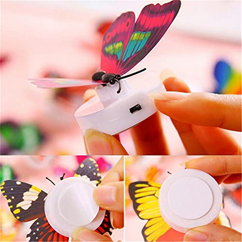 12 pçs borboleta LED, luz noturna colorida borboleta brilhante inovadora, adesivos borboleta 3D luz
