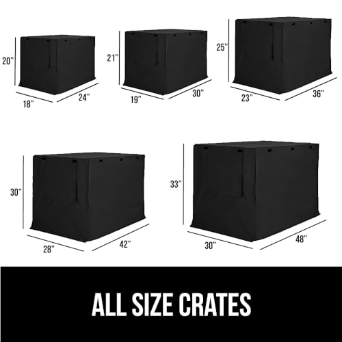 Gorilla Grip Heavy Duty Light Reducing Dog Crate Covers, All Sides Open, Cover Fits 24