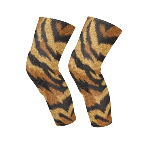 Retro Tigers Skin Brown Pattern knee stabilizer brace for men (2 pack) Support for All Sports sports exercise knee pads for Yoga, Yoga, Yoga, Yoga
