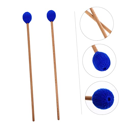 SUPVOX 1 De Fios Maço Tímpanos Malho Instrumento Ferramenta Marimba Madeira Maple Poste Azul