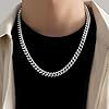 Men's Necklaces, 5 mm Chain 55 cm Length Silver Chain Mens Stainless Steel Necklace for Men Chain Gifts for Boy Husband Brother Boyfriends #4